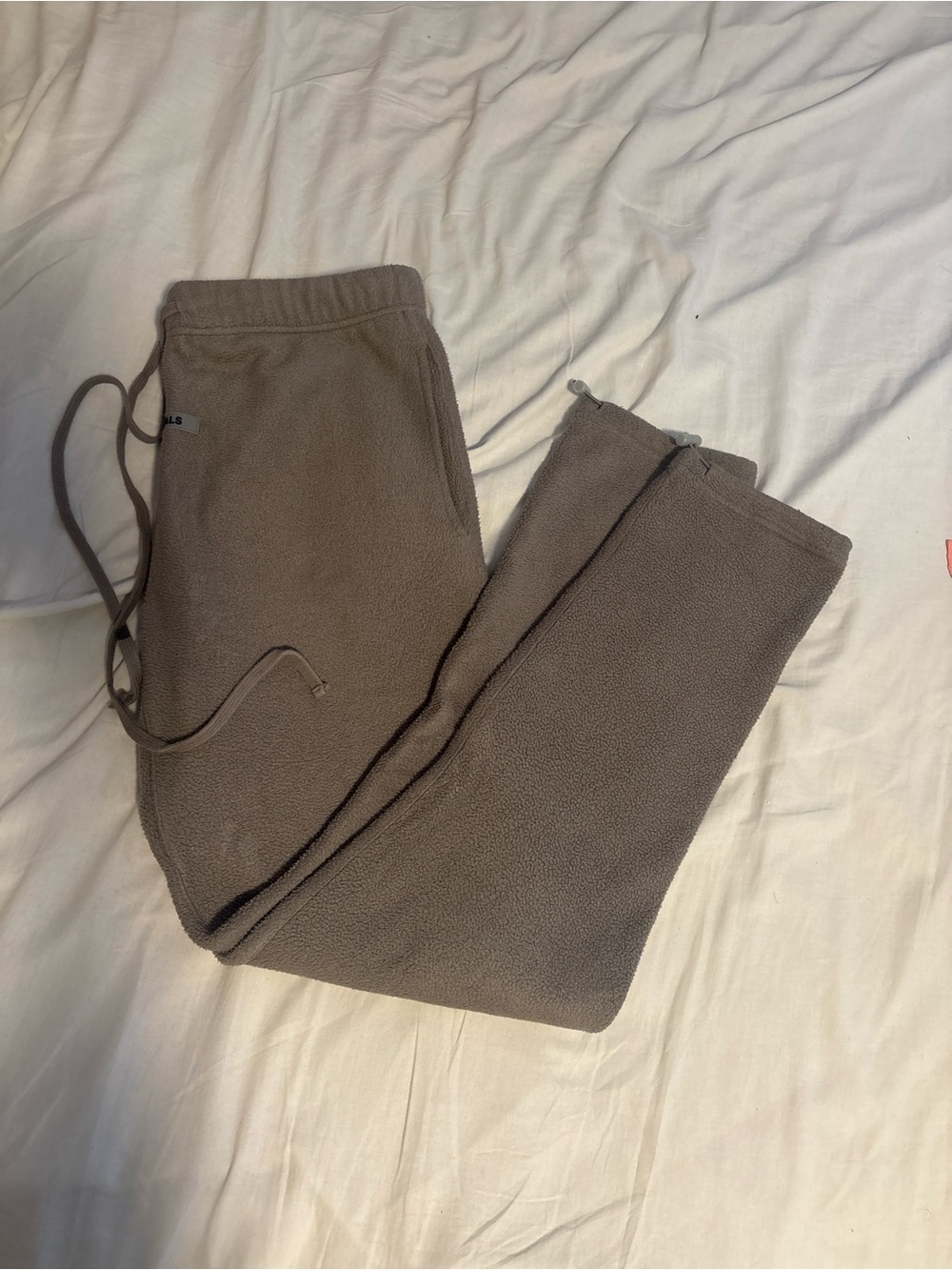 Essentials Taupe Fleece Sweatpants - Neutral Casual Joggers